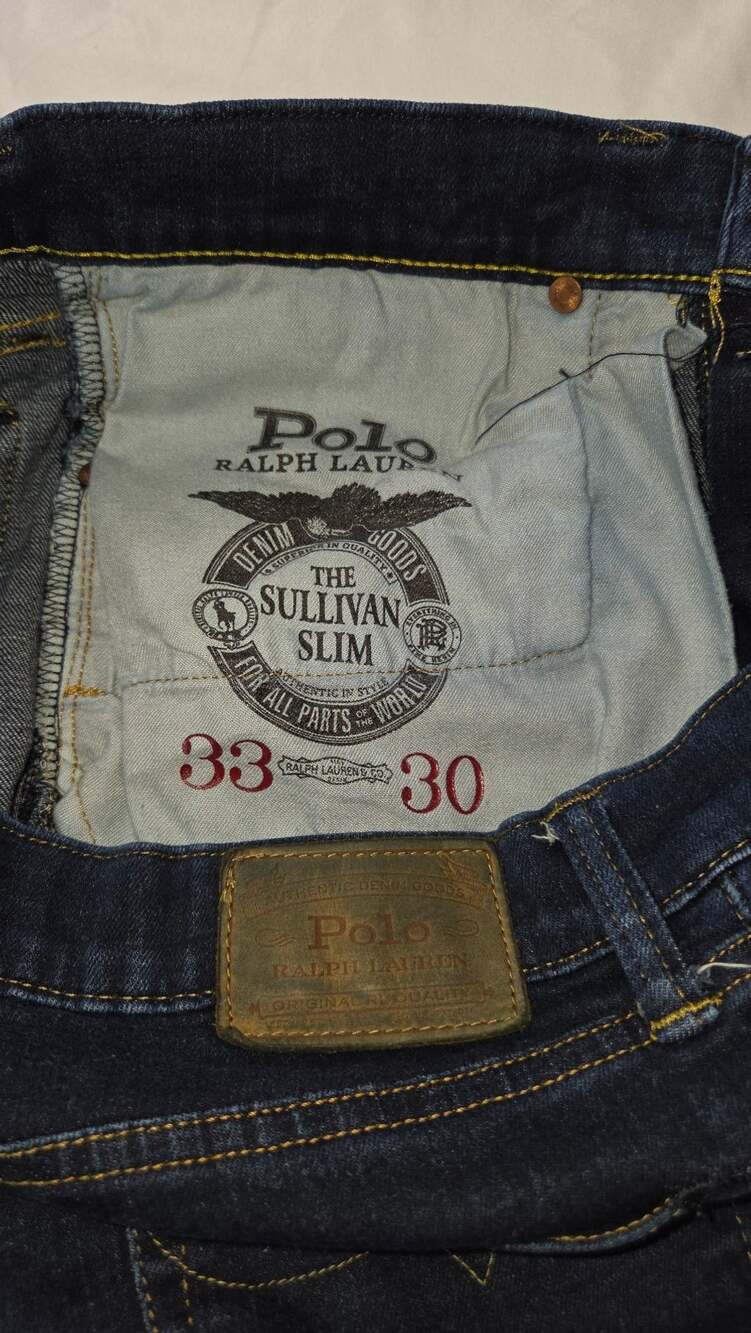 Polo Ralph Lauren Sullivan Slim Jeans Size 33x30 Dark Wash Denim